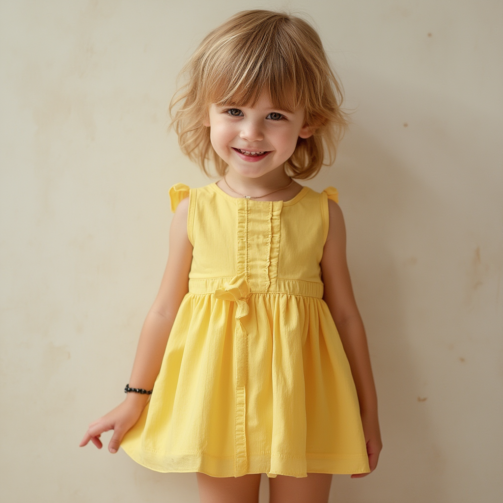 Kids Dress - Turmeric